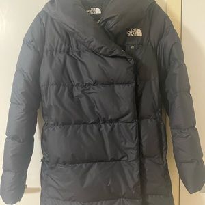 Hooded Northface down coat